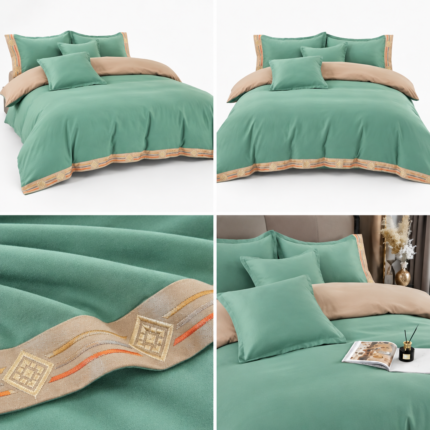 Lenjerie de lux pentru pat brodata  6 piese LX12