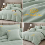 Lenjerie de lux pentru pat brodata  6 piese LX13