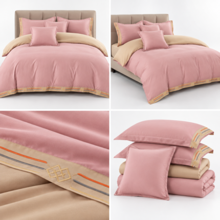 Lenjerie de lux pentru pat brodata  6 piese LX17