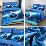 Lenjerie de pat 5D Minge de Fotbal DIGITAL PRINT cu elastic 5D102