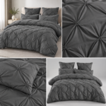 Lenjerie de pat cu elastic Uni cu pliuri 6 piese PUP02