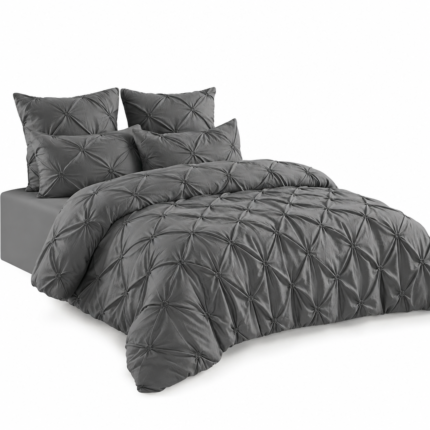 Lenjerie de pat cu elastic Uni cu pliuri 6 piese PUP02