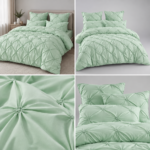 Lenjerie de pat cu elastic Uni cu pliuri 6 piese PUP04