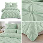 Lenjerie de pat cu elastic Uni cu pliuri 6 piese PUP04