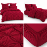 Lenjerie de pat cu elastic Uni cu pliuri 6 piese PUP08