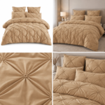 Lenjerie de pat cu elastic Uni cu pliuri 6 piese PUP13