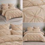 Lenjerie de pat cu elastic Uni cu pliuri 6 piese PUP14
