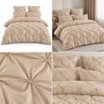Lenjerie de pat cu elastic Uni cu pliuri 6 piese PUP14