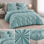 Lenjerie de pat cu elastic Uni cu pliuri 6 piese PUP16