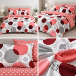 Lenjerie de pat din bumbac finet buline 770