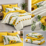 Lenjerie de pat din bumbac finet flori 1021