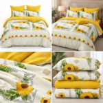 Lenjerie de pat din bumbac finet flori 1021