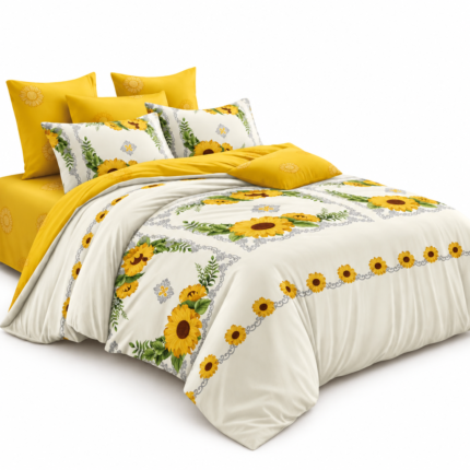 Lenjerie de pat din bumbac finet flori 1021