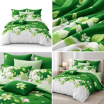 Lenjerie de pat din bumbac finet flori 1030