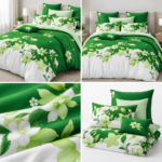 Lenjerie de pat din bumbac finet flori 1030