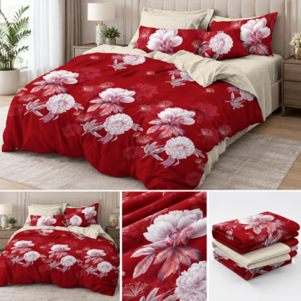 Lenjerie de pat din bumbac finet flori 697