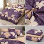 Lenjerie de pat din bumbac finet flori 748