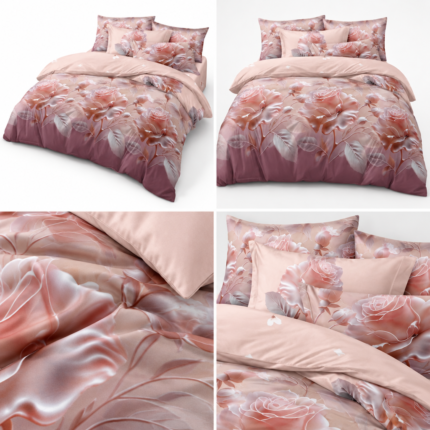 Lenjerie de pat din bumbac finet flori 763