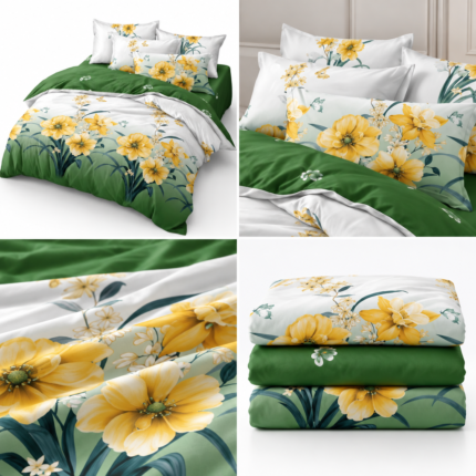Lenjerie de pat din bumbac finet flori 764