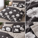 Lenjerie de pat din bumbac finet flori 766