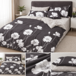Lenjerie de pat din bumbac finet flori 766