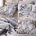 Lenjerie de pat din bumbac finet flori 771