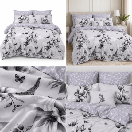 Lenjerie de pat din bumbac finet flori 771