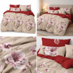 Lenjerie de pat din bumbac finet flori 775