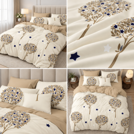 Lenjerie de pat din bumbac finet flori 781