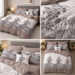 Lenjerie de pat din bumbac finet flori 795