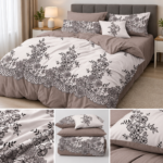 Lenjerie de pat din bumbac finet flori 795