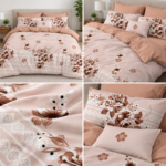 Lenjerie de pat din bumbac finet flori 796