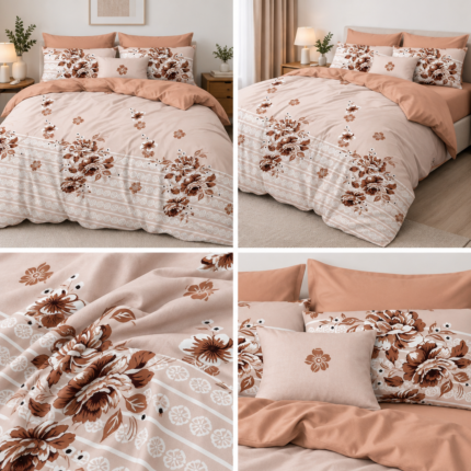 Lenjerie de pat din bumbac finet flori 796