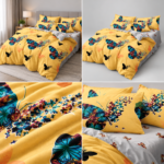 Lenjerie de pat din bumbac finet fluturi 372
