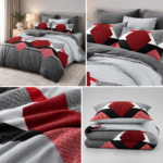 Lenjerie de pat din bumbac finet romb 1017