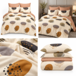 Lenjerie de pat din bumbac finet Super Elegant Pucioasa 1042