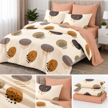 Lenjerie de pat din bumbac finet Super Elegant Pucioasa 1042
