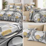 Lenjerie de pat din bumbac finet Super Elegant Pucioasa 1049