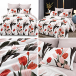 Lenjerie de pat din bumbac finet Super Elegant Pucioasa 1055