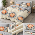 Lenjerie de pat din bumbac finet Super Elegant Pucioasa 812