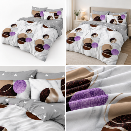 Lenjerie de pat din bumbac finet Super Elegant Pucioasa 819