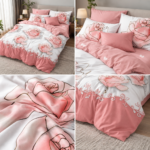 Lenjerie de pat din bumbac finet Super Elegant Pucioasa 830