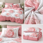 Lenjerie de pat din bumbac finet Super Elegant Pucioasa 830