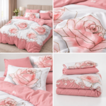 Lenjerie de pat din bumbac finet Super Elegant Pucioasa 830
