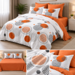 Lenjerie de pat din bumbac finet Super Elegant Pucioasa 833
