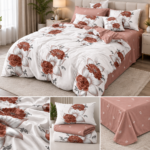 Lenjerie de pat din bumbac finet Super Elegant Pucioasa 835