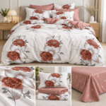 Lenjerie de pat din bumbac finet Super Elegant Pucioasa 835