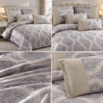 Lenjerie de pat din CATIFEA, 6 piese, clasic crem