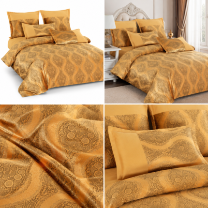 Lenjerie de pat din CATIFEA, 6 piese, orange