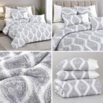 Lenjerie de pat din CATIFEA, 6 piese, white